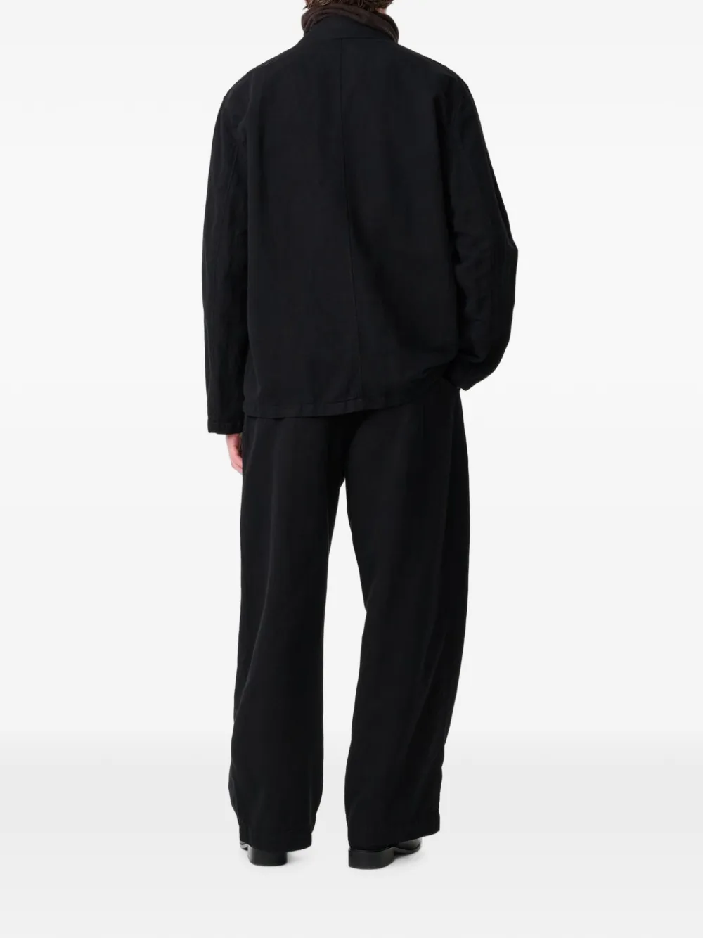 Studio Nicholson Minard broek met wijde pijpen Zwart