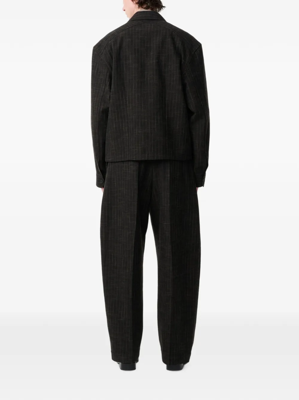 Studio Nicholson Vital broek met krijtstreep Groen