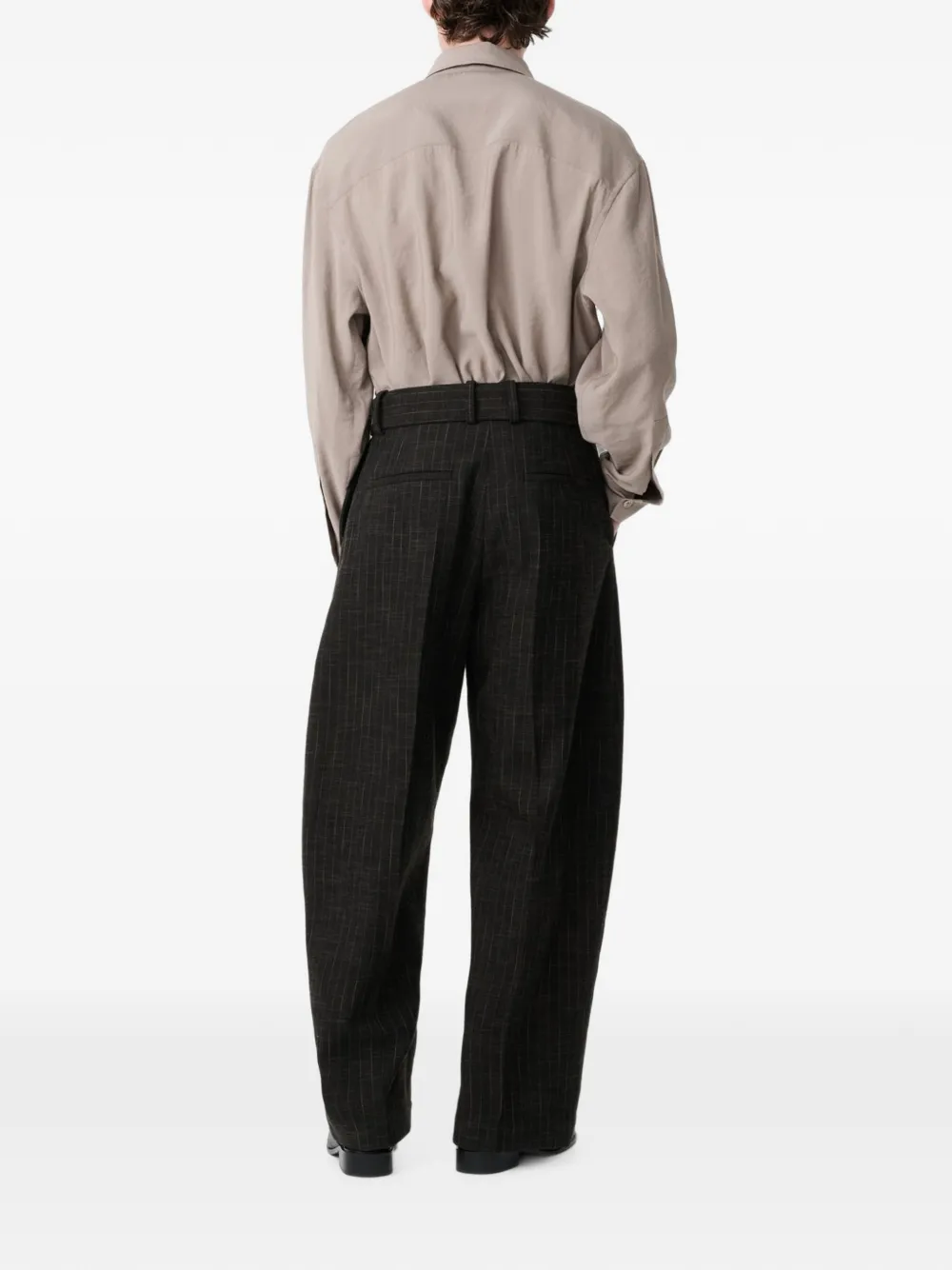 Studio Nicholson Vital broek met krijtstreep Groen
