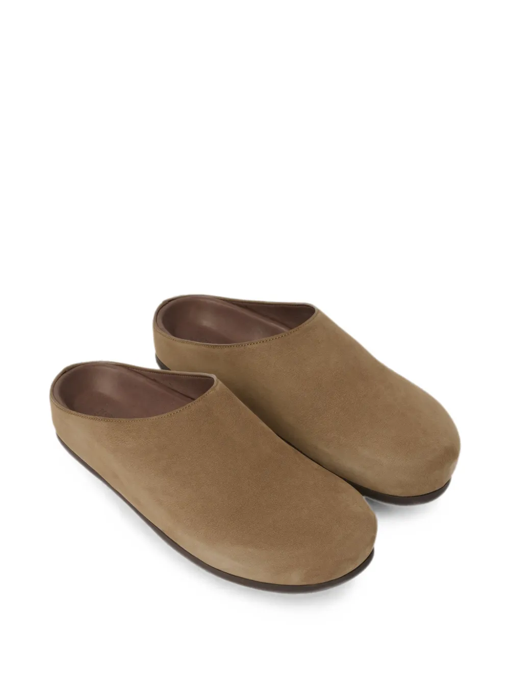 Studio Nicholson Wearing Nabuk Clogs in Neutrals, view 5