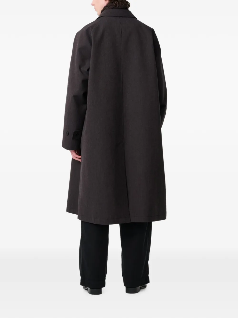 Studio Nicholson Crowe katoenen-wollen twill jas Bruin
