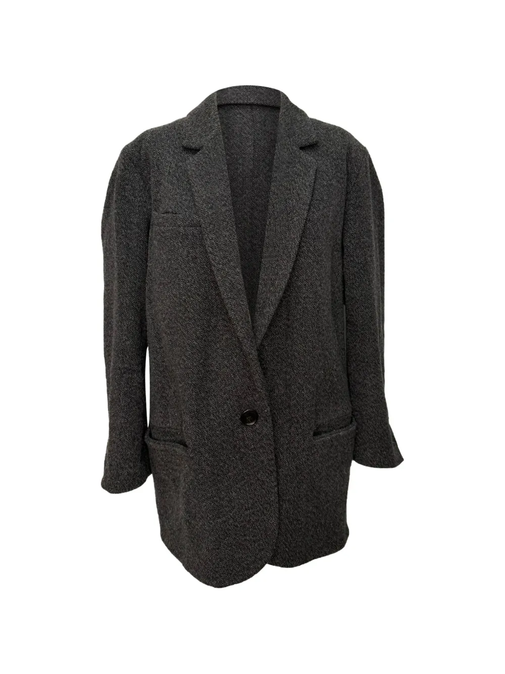 Isabel Marant Vintage tweed peacoat wool blazer - Grau