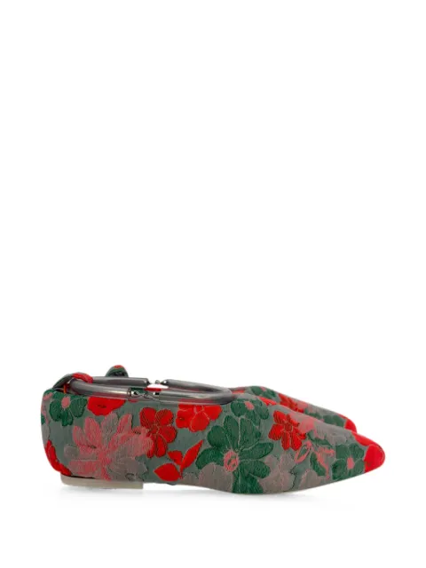 Jil Sander Pre-Owned 2010-2020s brocade ballet flats