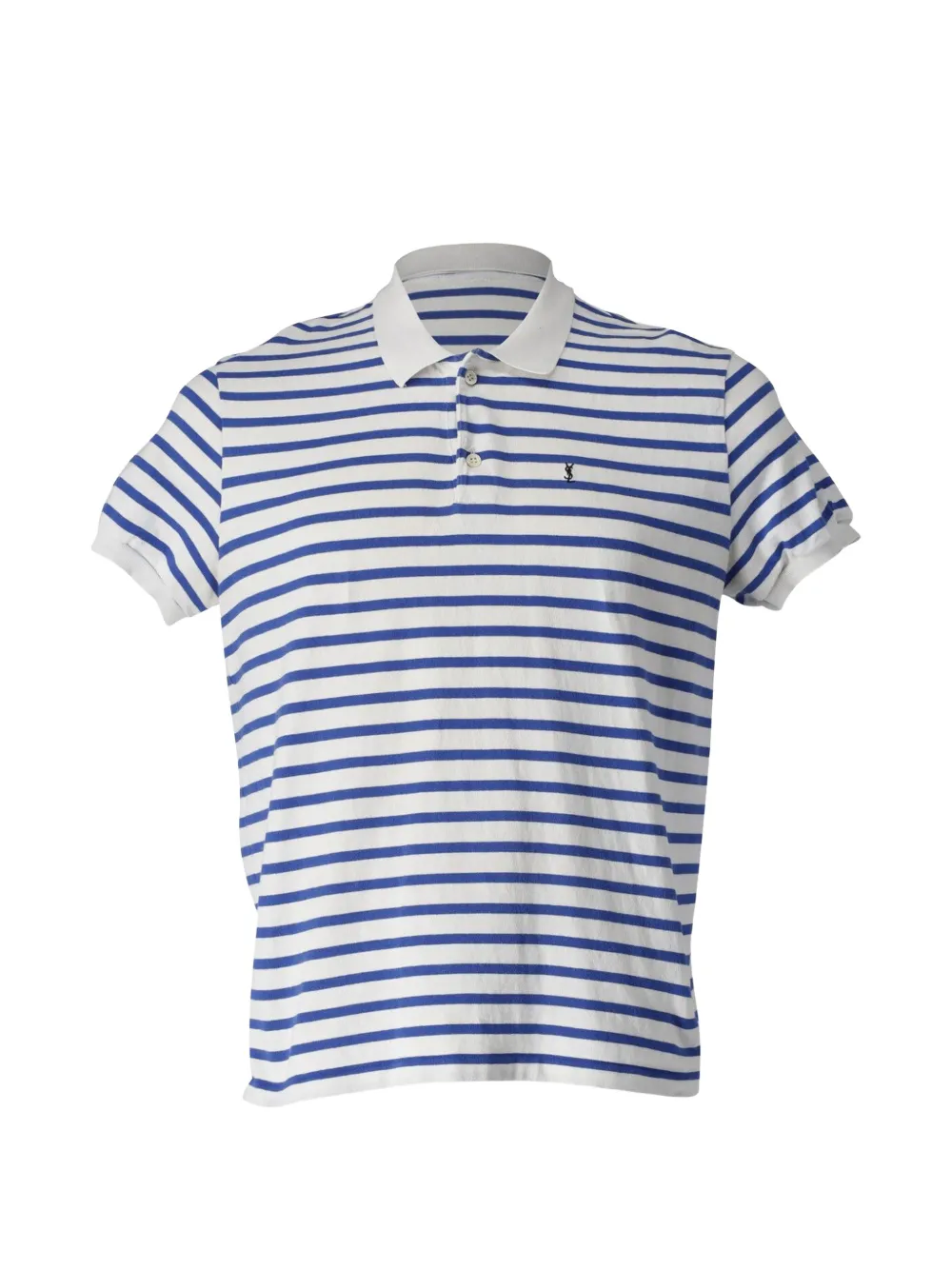 Pre-owned Saint Laurent Striped Polo Cotton T-shirt In Multicolour