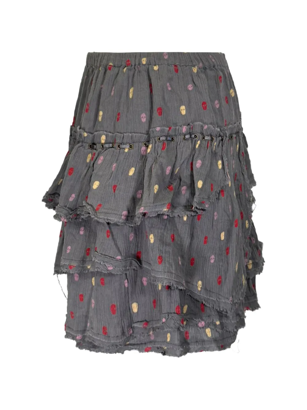 Zadig&Voltaire printed tiered skirt - Grigio