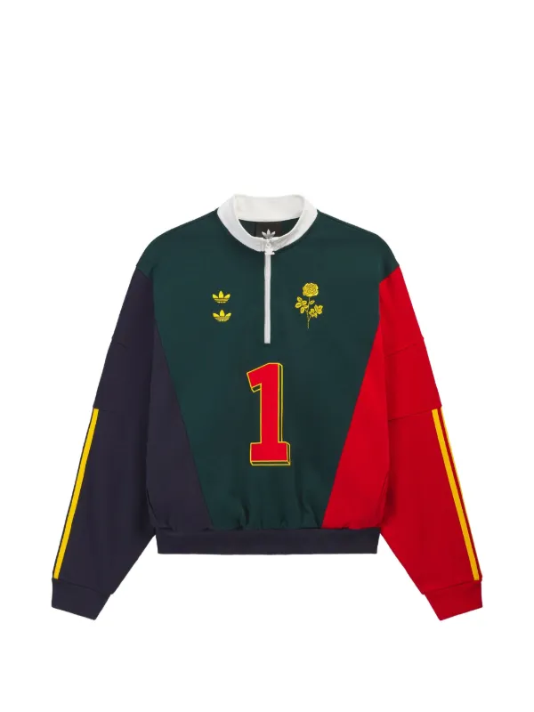 Willy Chavarria X Adidas Originals Watsonville Half-zip Sweatshirt in Green