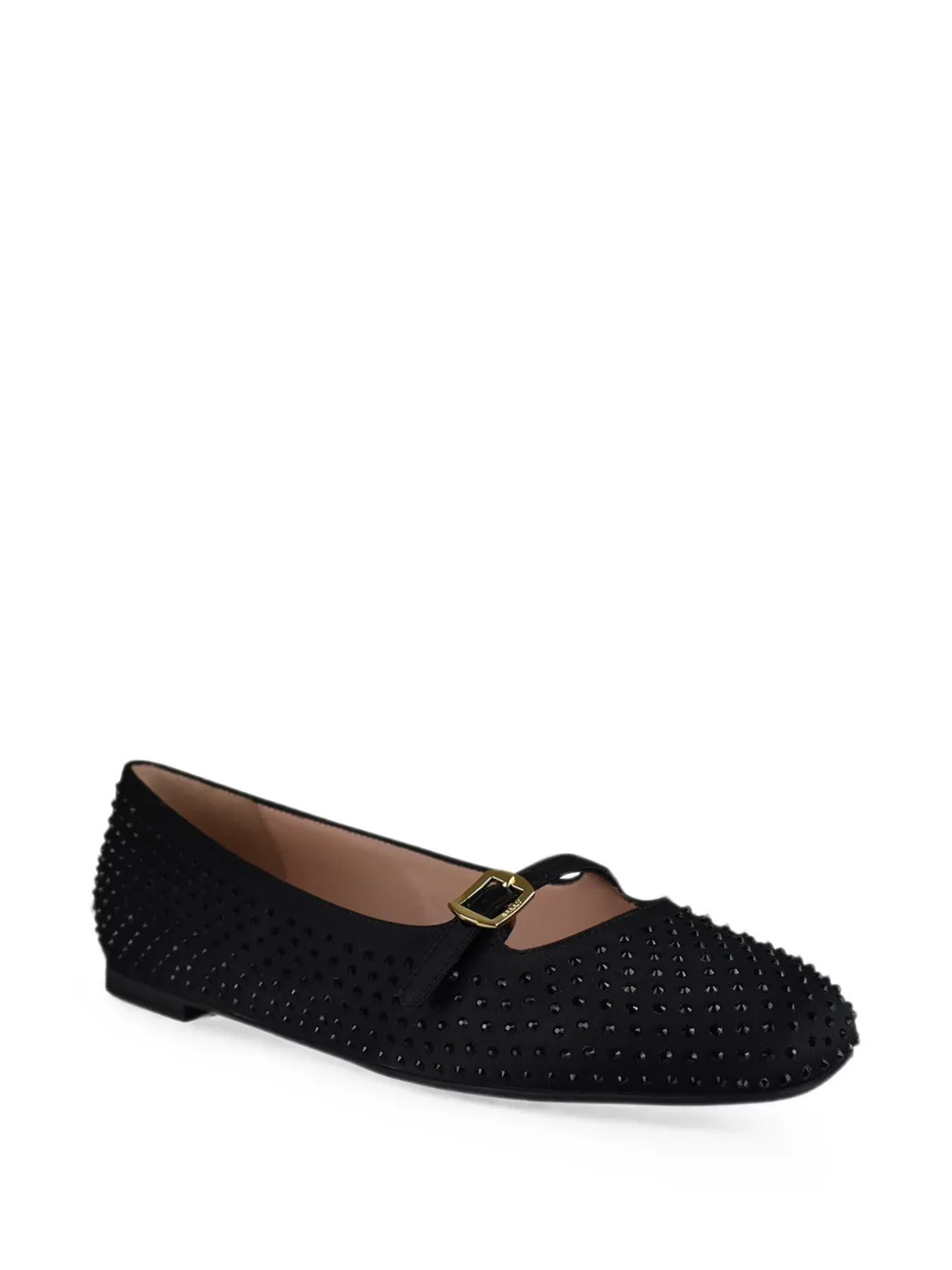 Bally rina Mary-Jane flat in black fabric Zwart