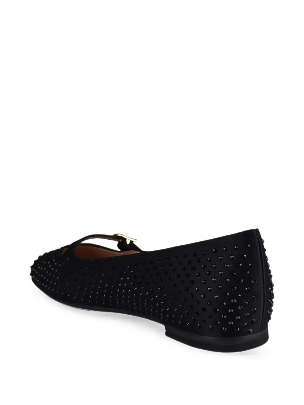 Bally rina Mary-Jane flat in black fabric Zwart
