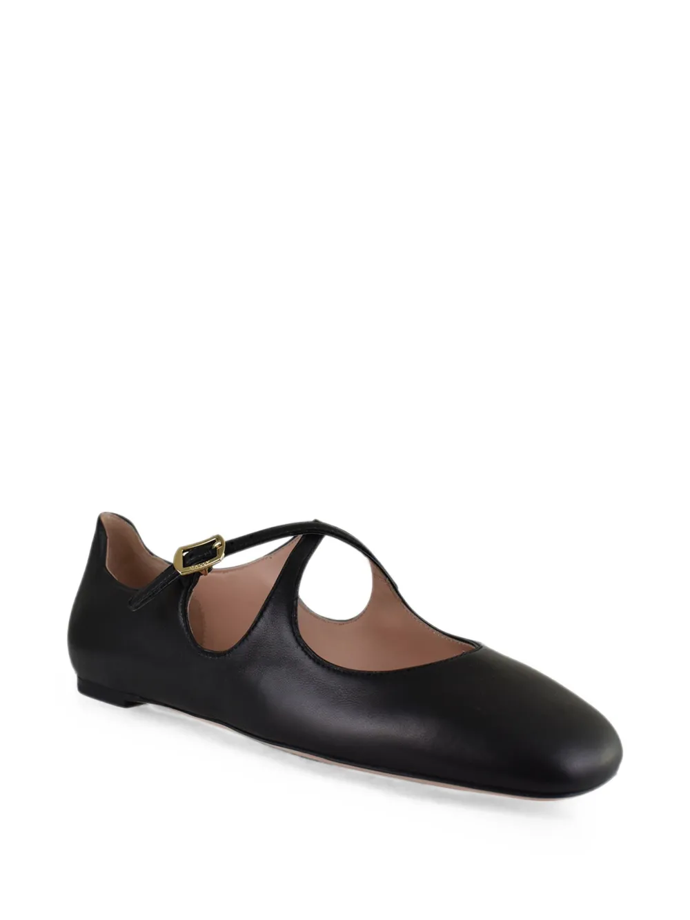 Bally rina flats in black leather Zwart