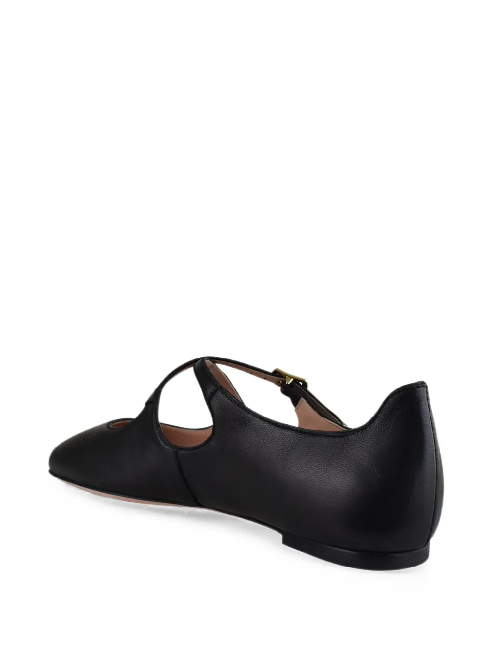 Bally rina flats in black leather Zwart