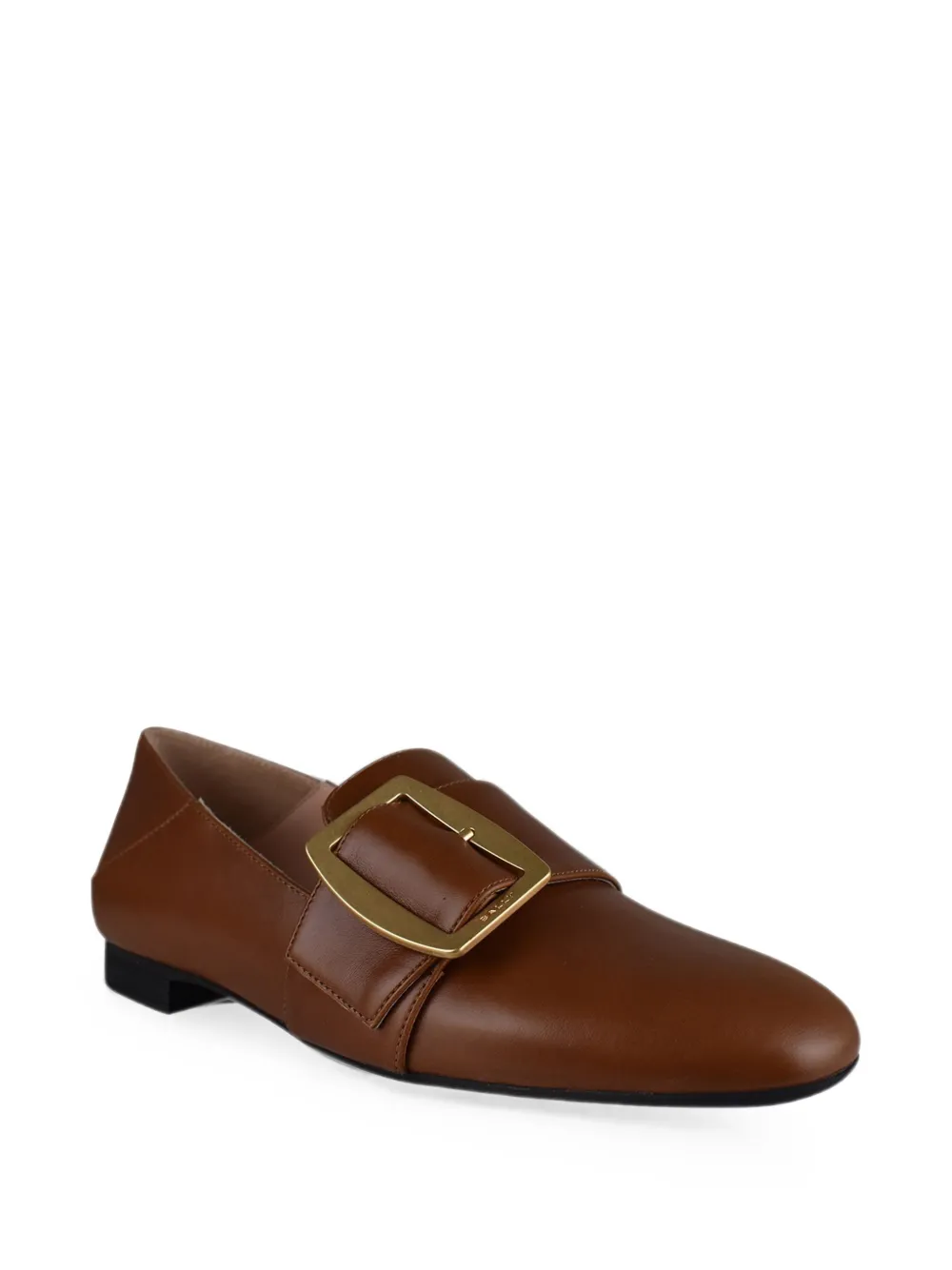 Bally Boucle slippers in amber brown leather Bruin