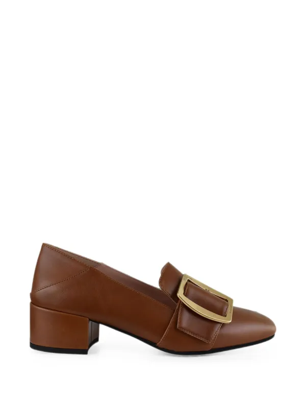 Bally Boucle Pumps in Amber Brown Leather