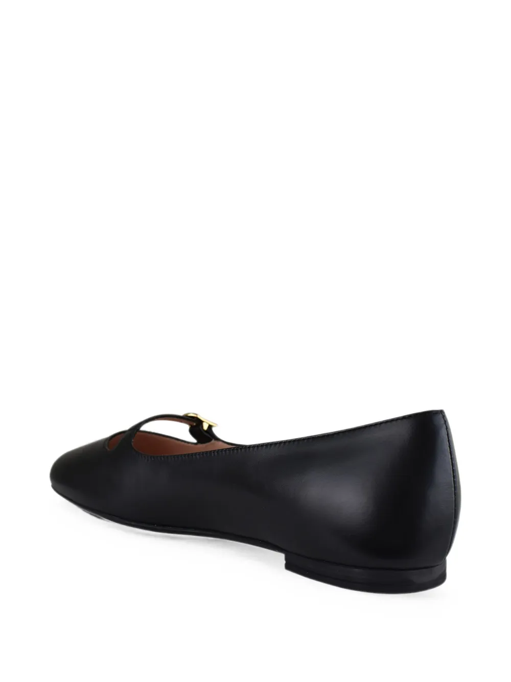 Bally rina Mary-Jane flat in black leather Zwart