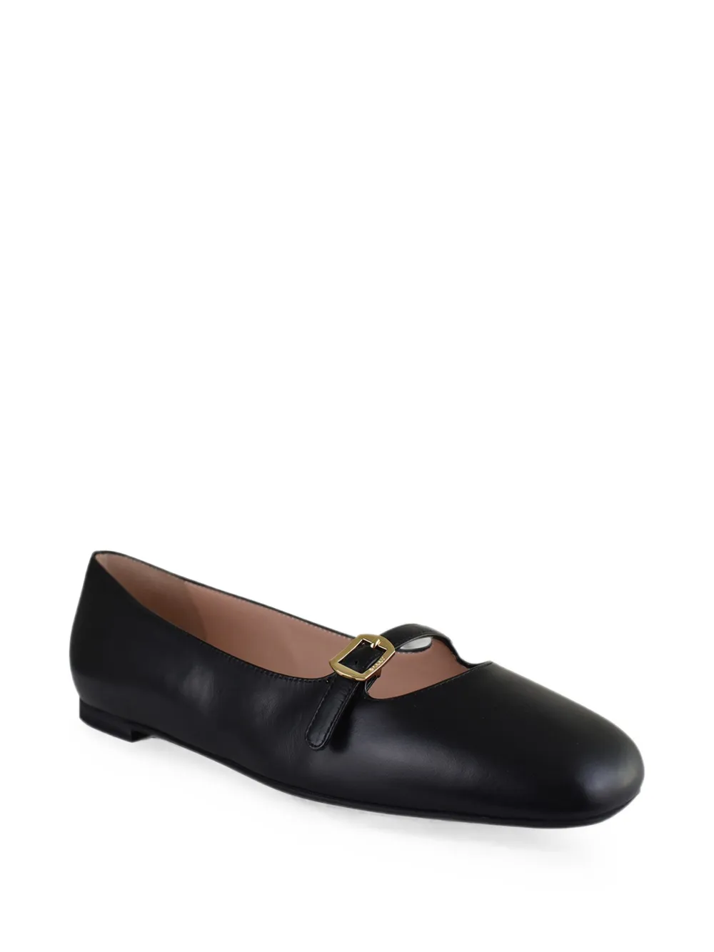 Bally rina Mary-Jane flat in black leather Zwart