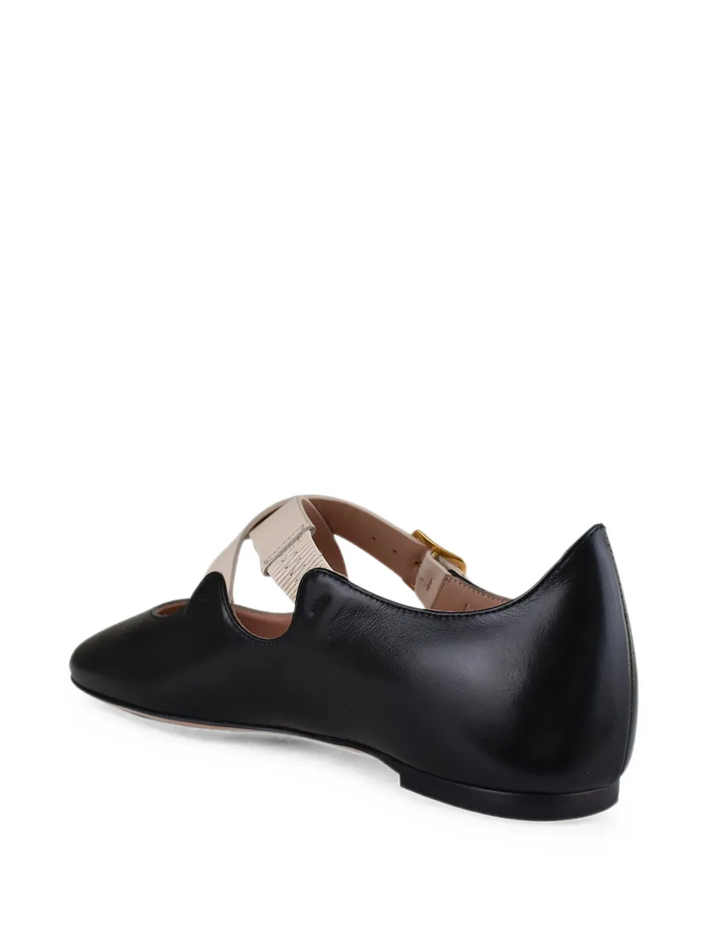Bally rina buckle-fastening ballet flats Zwart