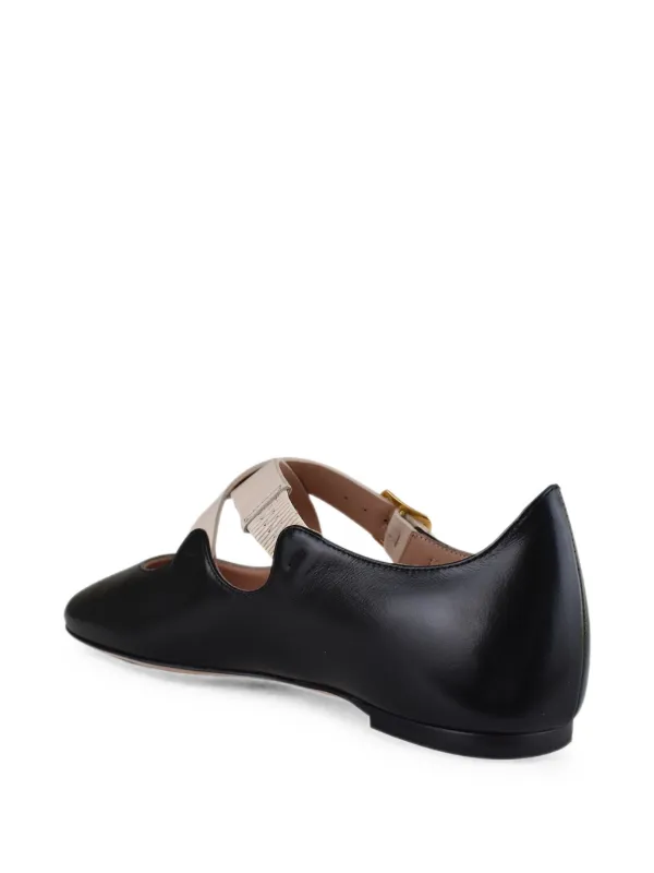 Bally Ballyrina Buckle-fastening Ballet Flats in Black, view 3