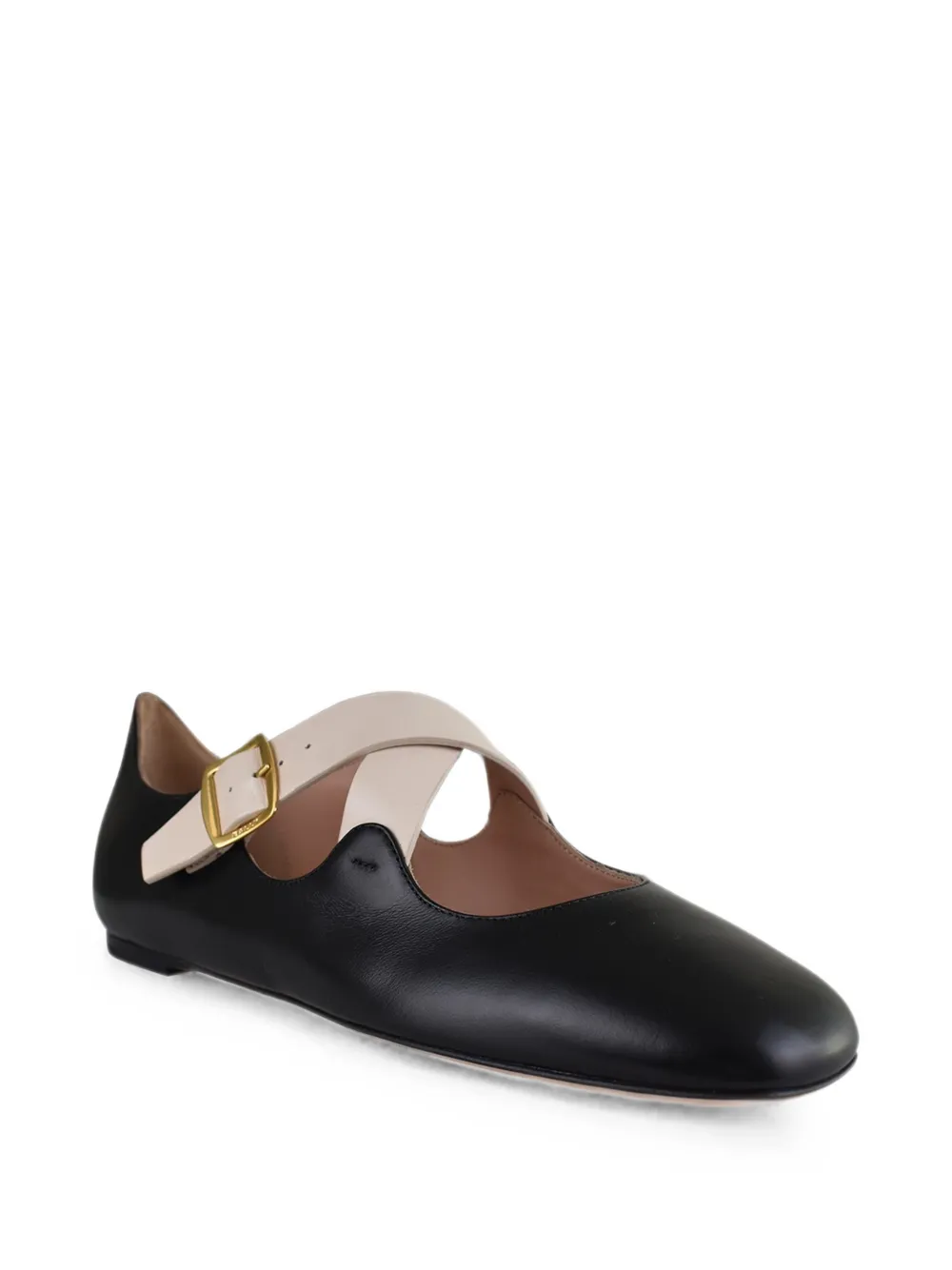 Bally rina buckle-fastening ballet flats Zwart