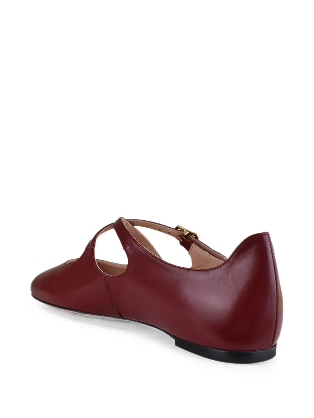 Bally rina flat in leather Rood