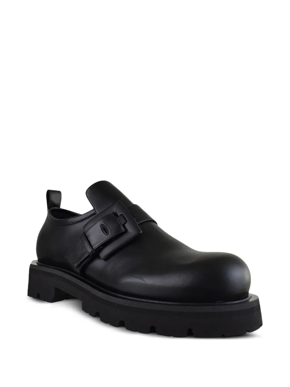 Balmain Anthem loafers in glazed leather Zwart