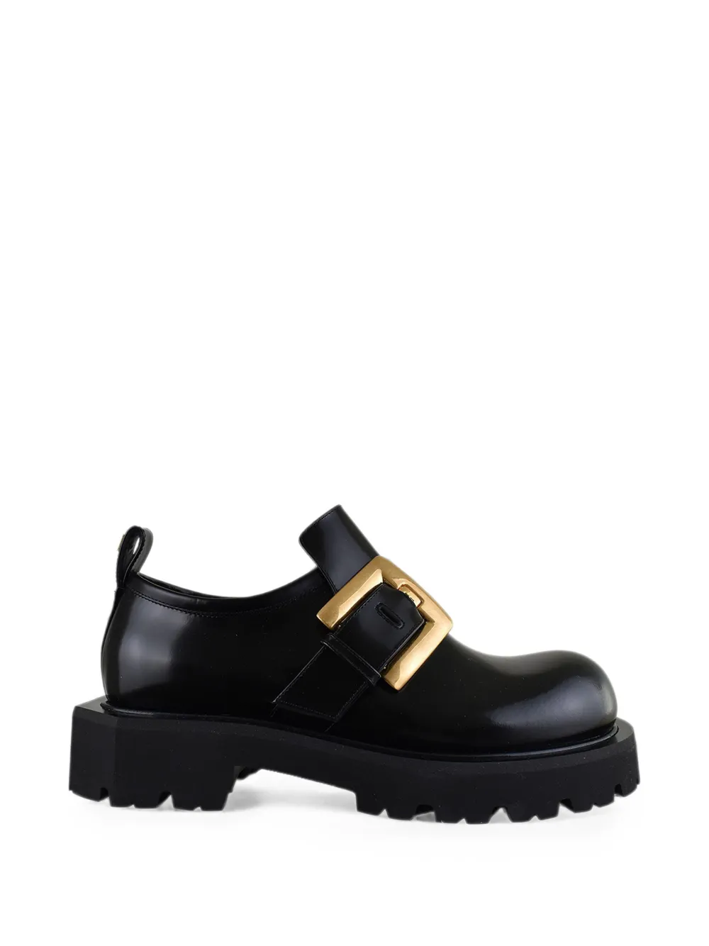 Balmain Anthem buckle leather loafers - Nero