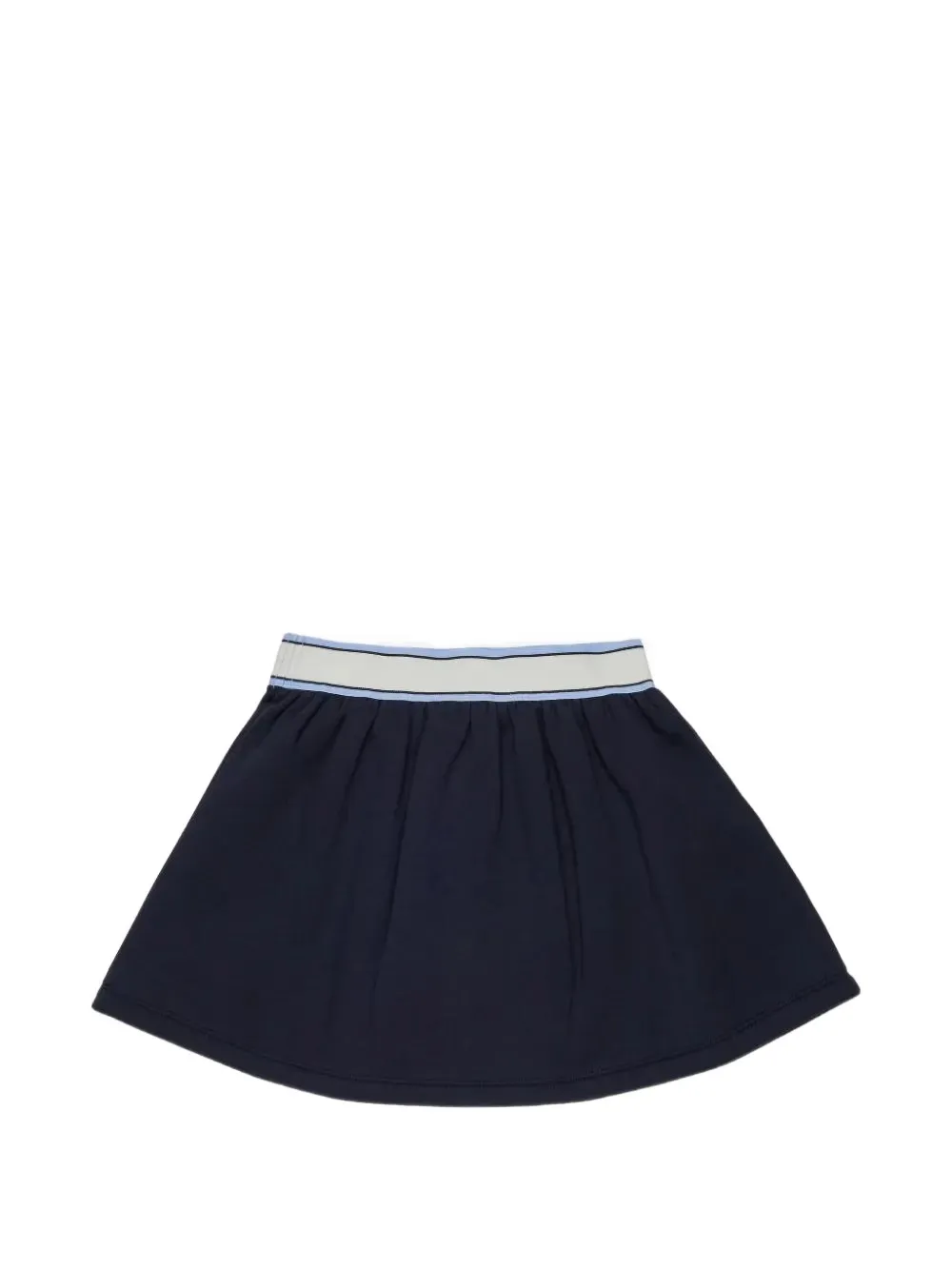 Marni Kids Katoenen mini-rok met elastische logotailleband Blauw