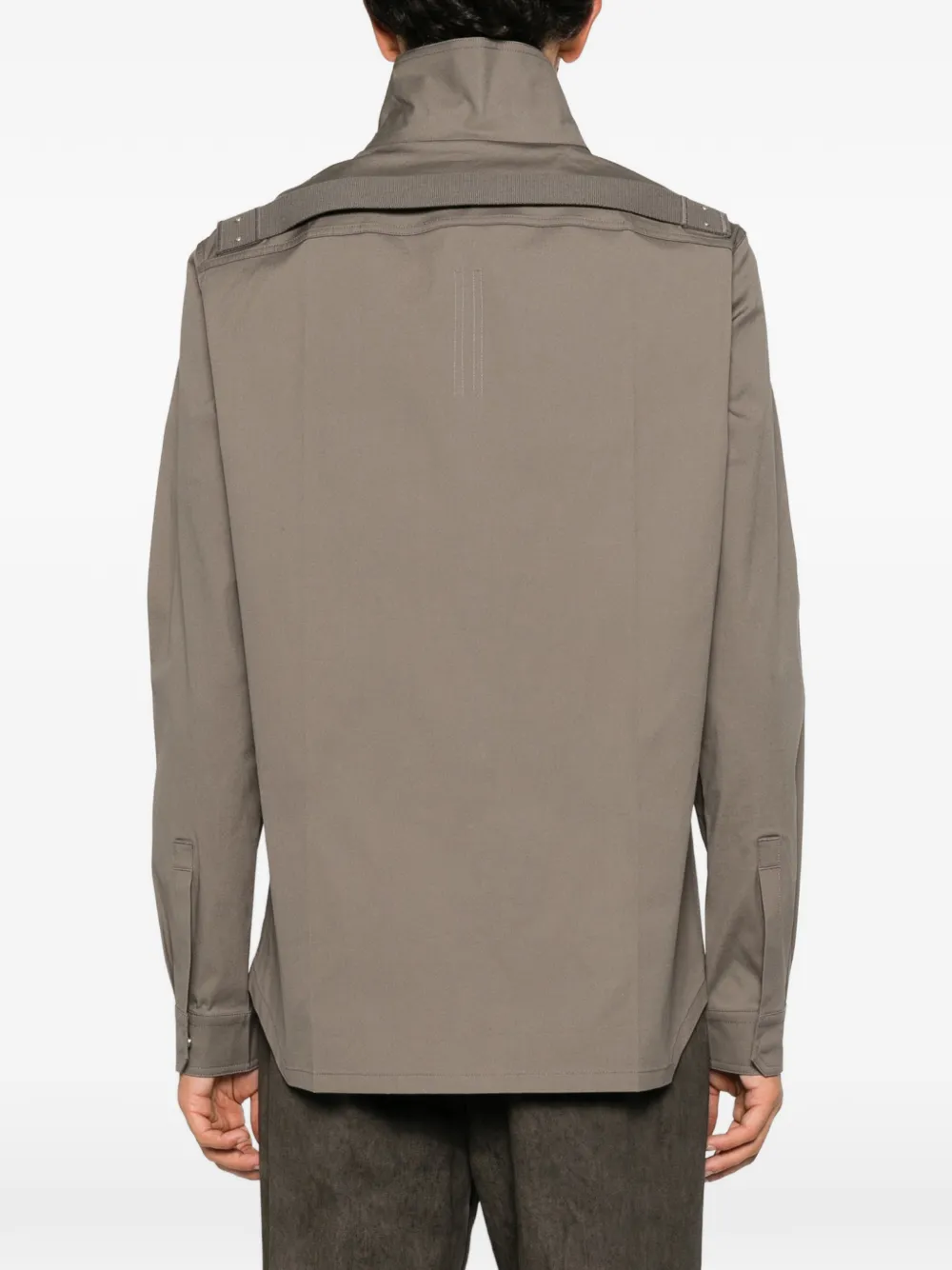 Rick Owens Shirtjack met lange mouwen en vlakken Grijs