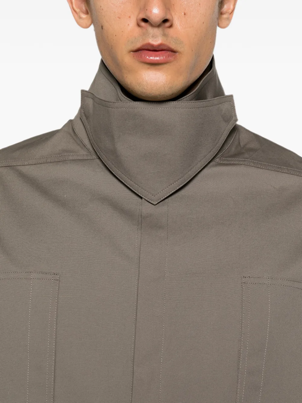 Rick Owens Shirtjack met lange mouwen en vlakken Grijs