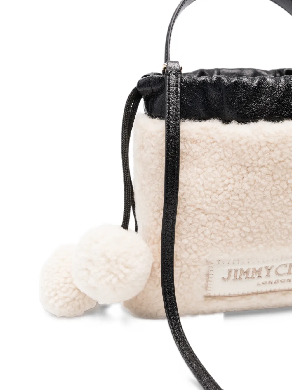 Jimmy Choo drawstring pouch top-handle Beige