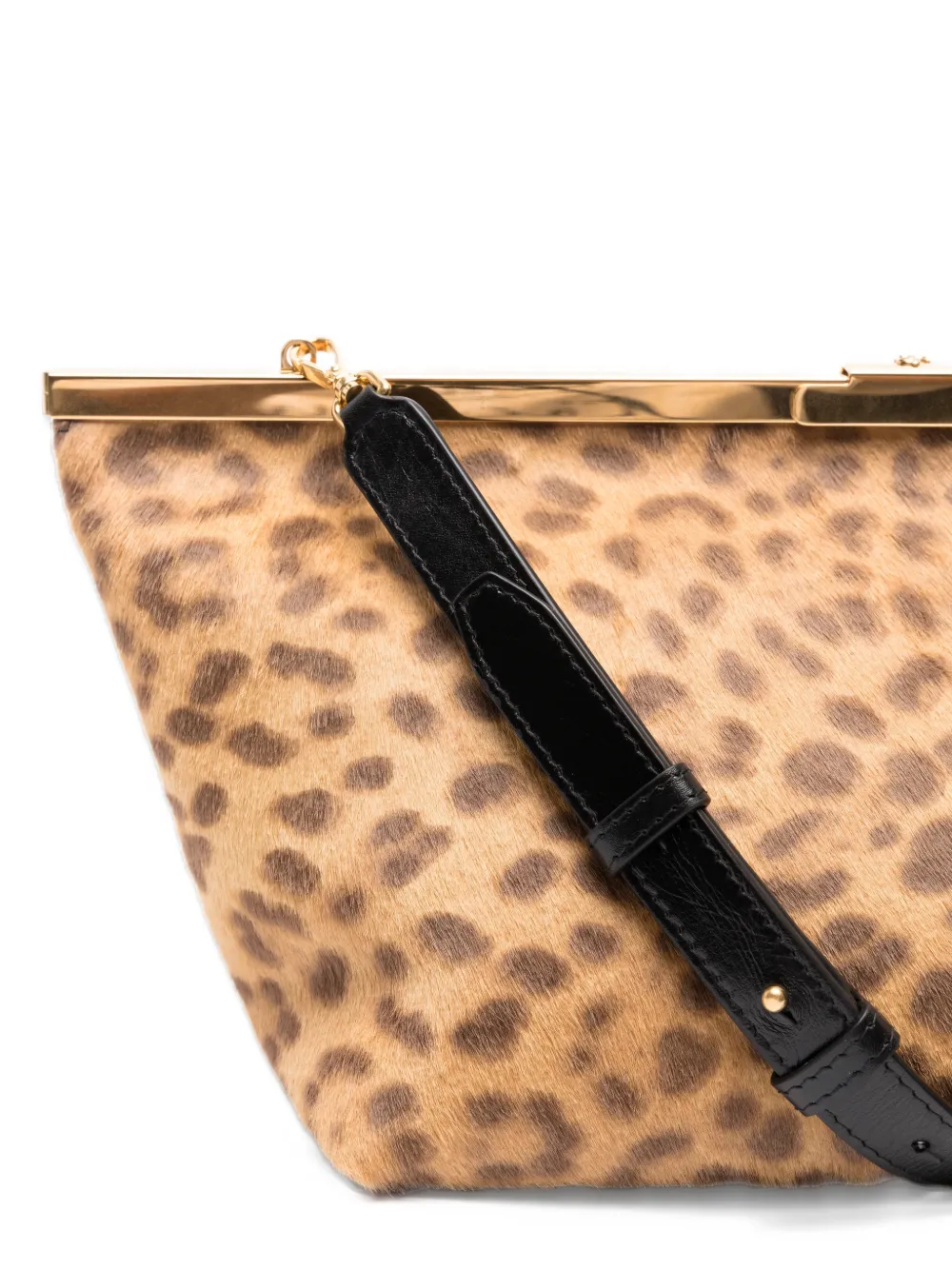Jimmy Choo Ganache leopard-print pony clutch Bruin