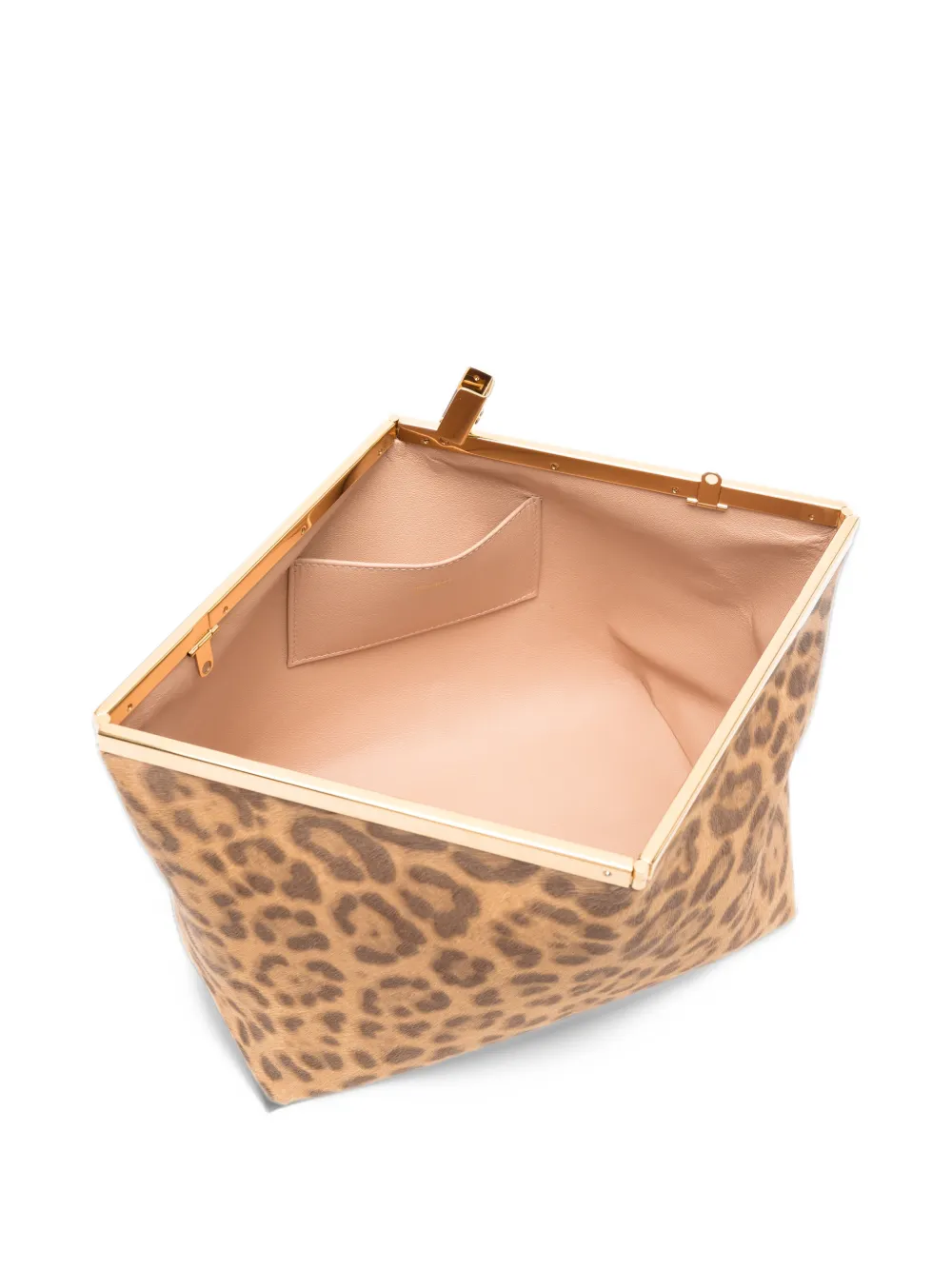 Jimmy Choo Ganache leopard-print pony clutch Bruin