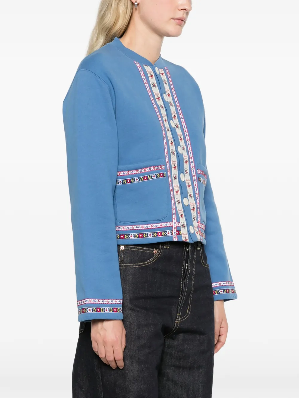 BODE ribbon cardigan Blauw