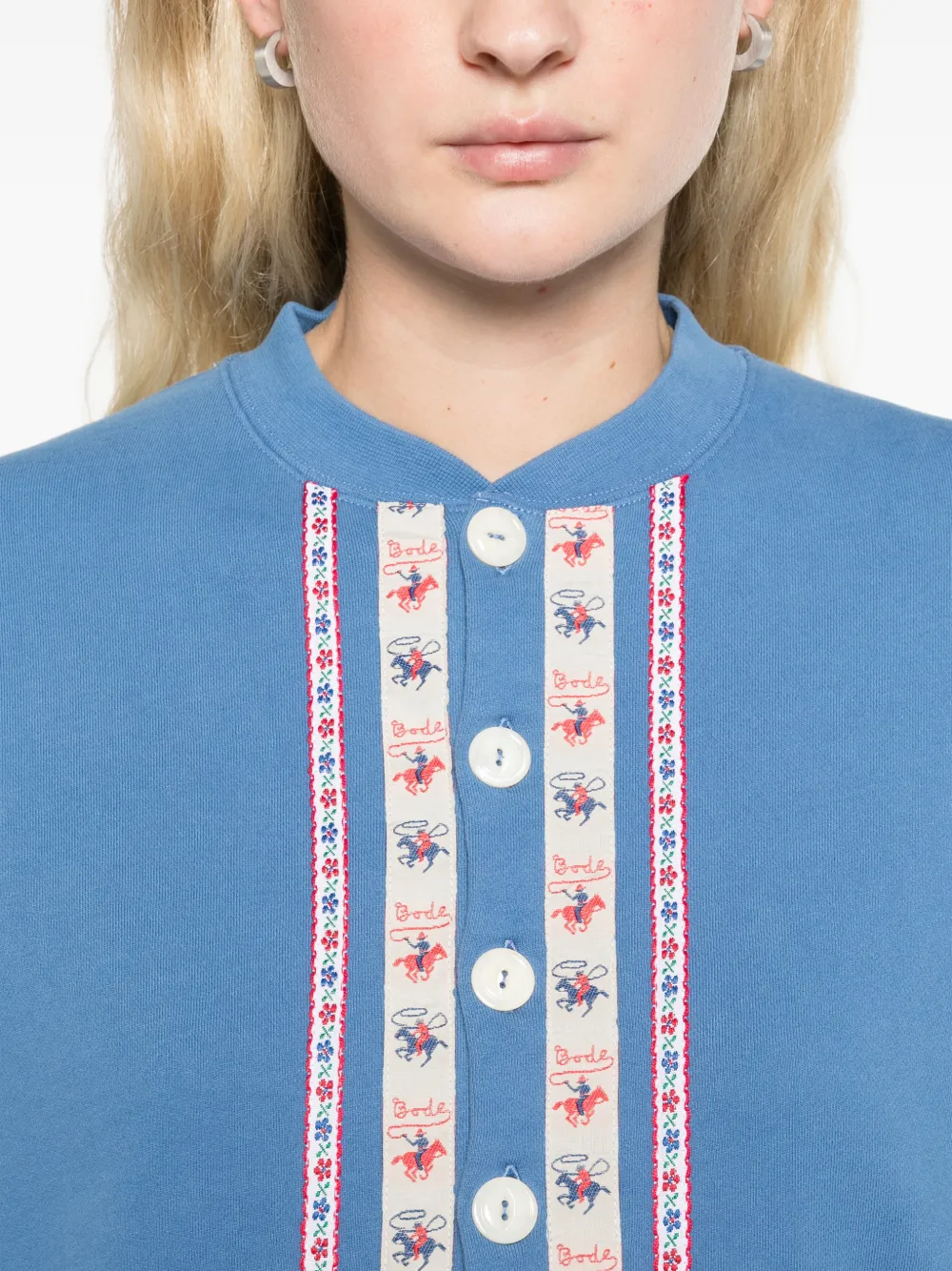 BODE ribbon cardigan Blauw