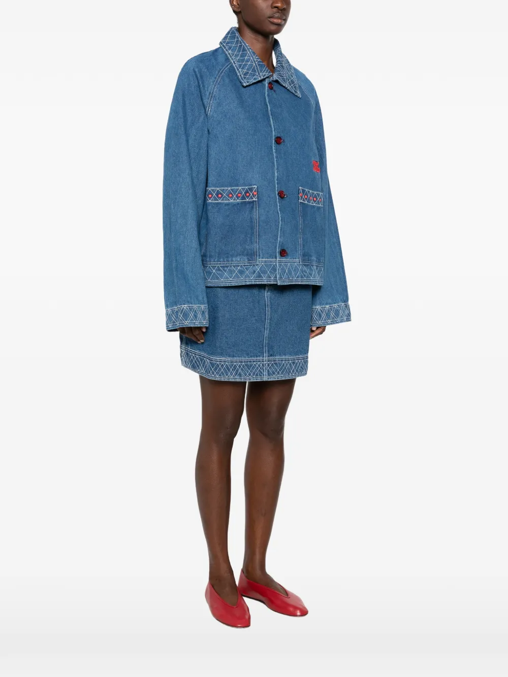 BODE Denim jack Blauw