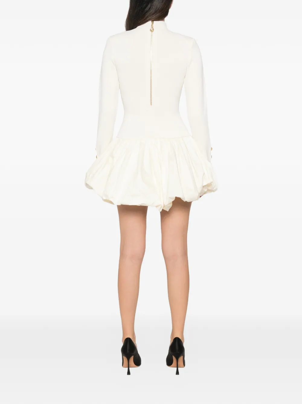 Aje Elodi mini-jurk met bubbelzoom Beige