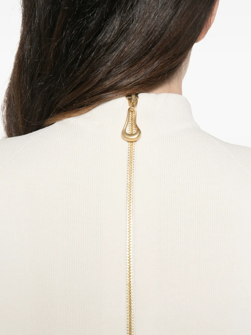 Aje Elodi mini-jurk met bubbelzoom Beige