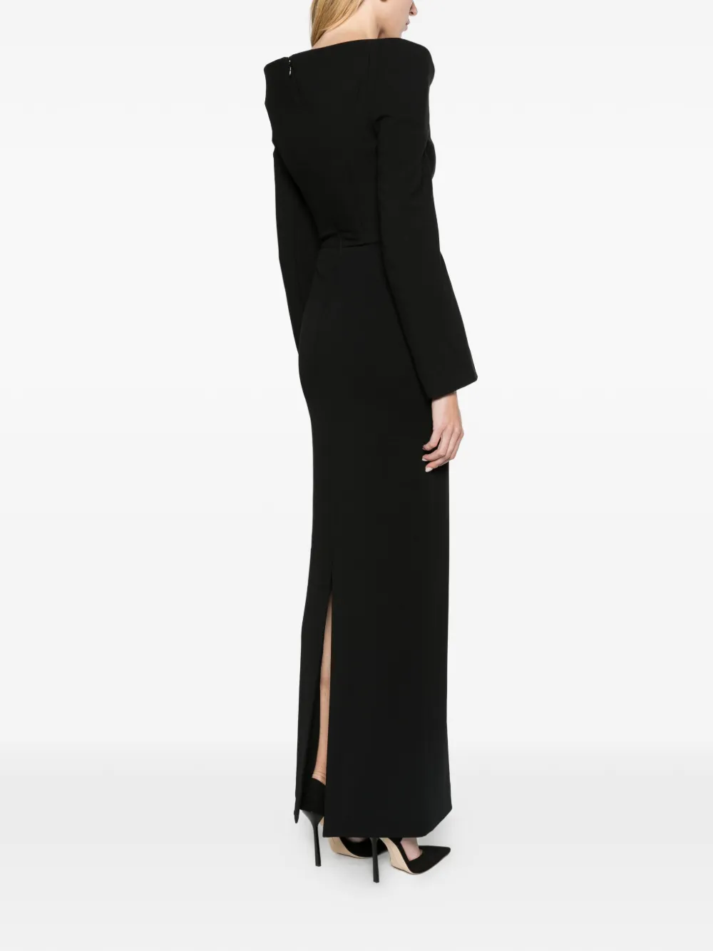 Solace London The Martine maxi dress in black Zwart