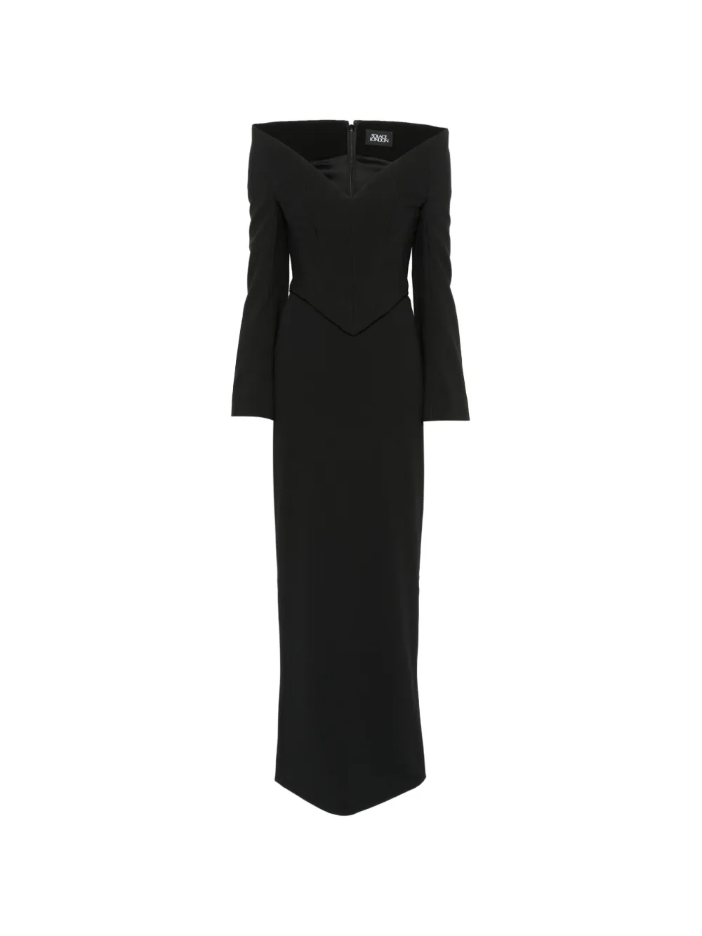 Solace London The Martine maxi dress in black Zwart