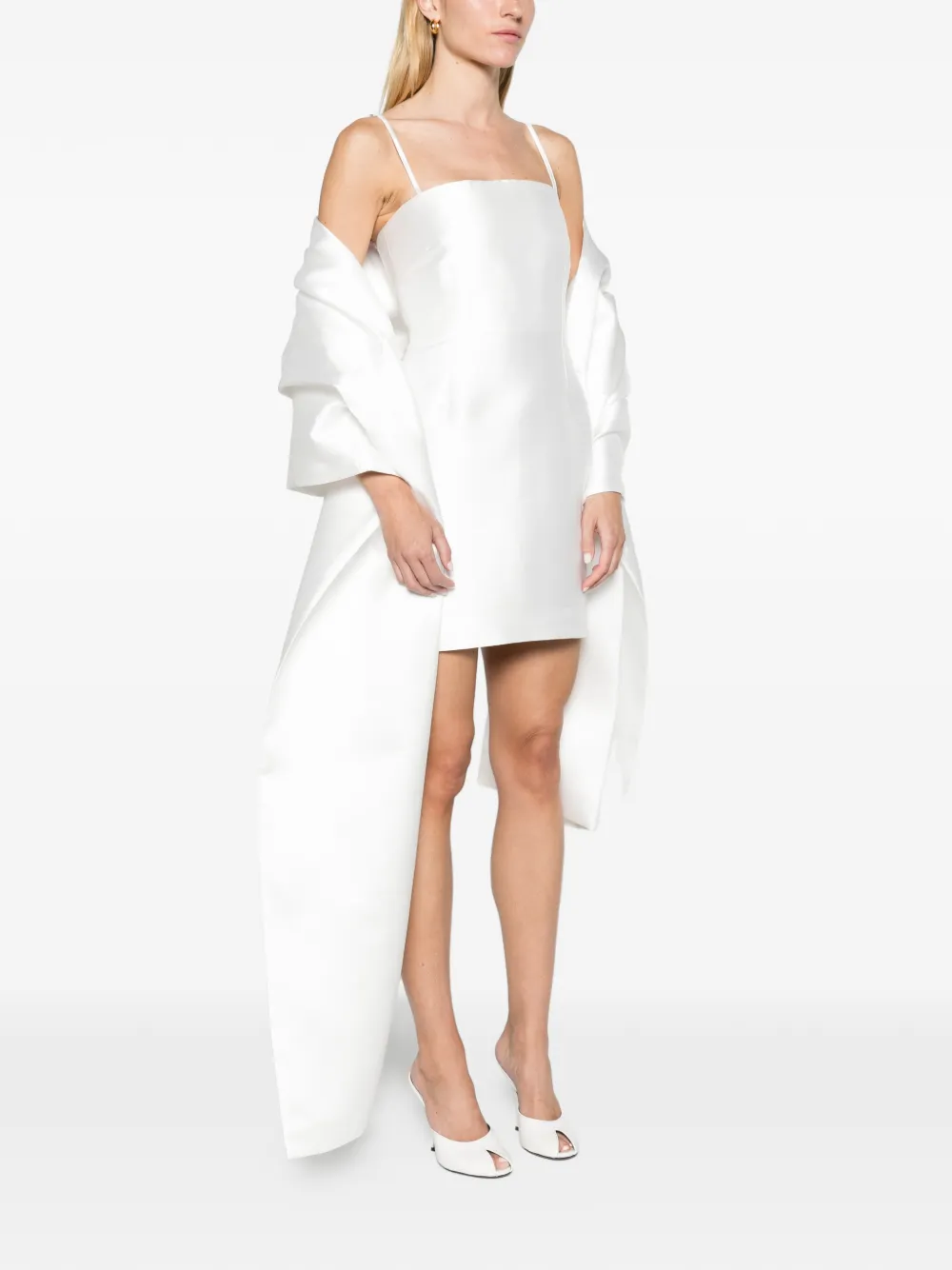 Solace London The Bessette mini dress in cream Wit