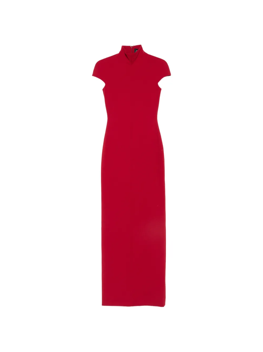 Solace London high-neck cap-sleeve maxi dress Rood