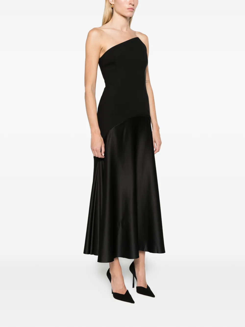 Solace London Edison midi dress Zwart