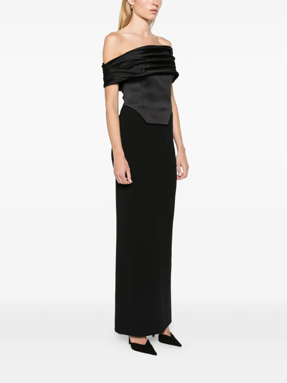 Solace London The Crawford maxi dress in black Zwart