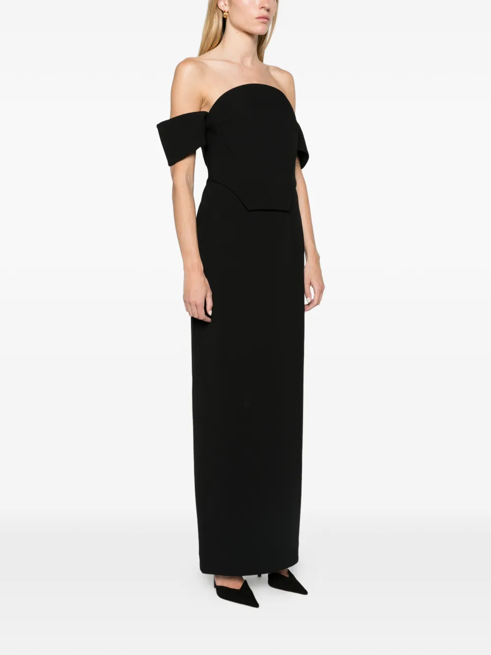 Solace London Wymore maxi dress Zwart