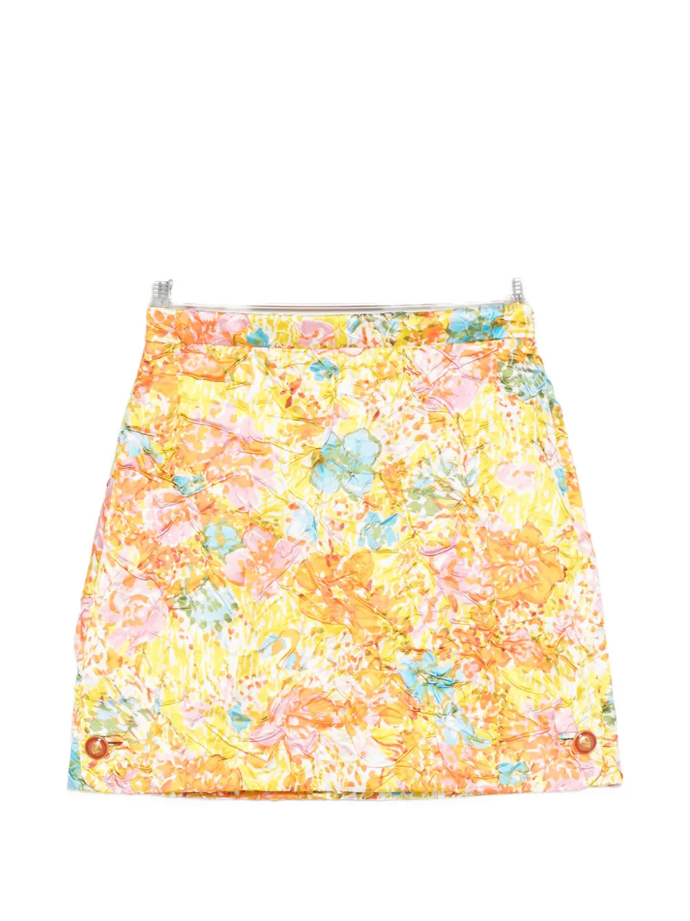 Versace floral-print mini skirt - Giallo