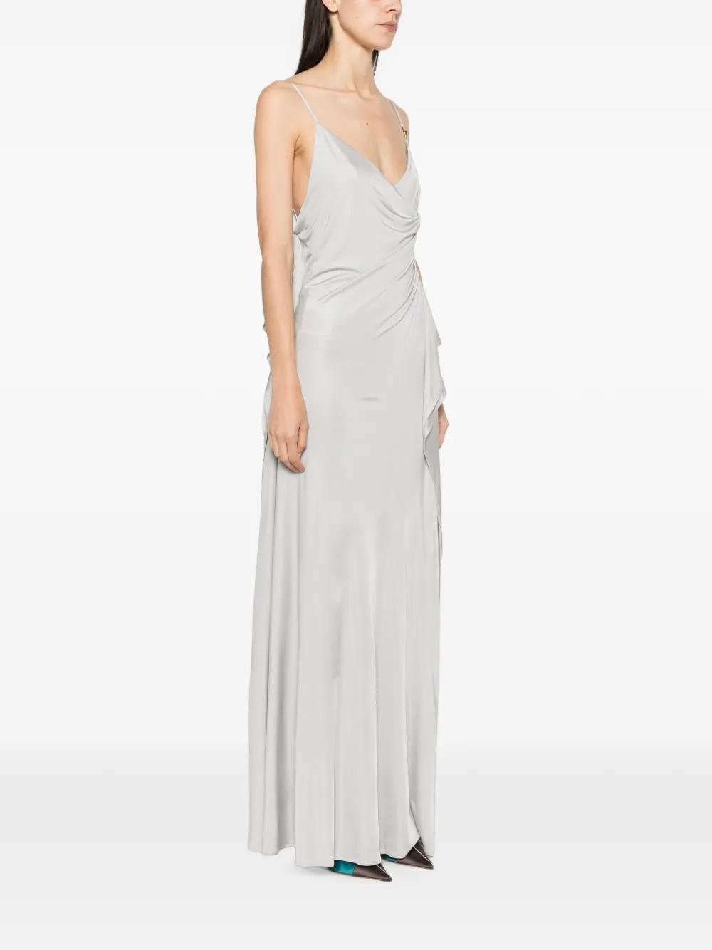 Versace Viscose-jersey avondjurk Grijs