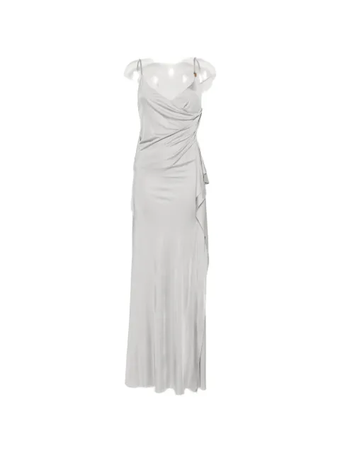 Versace sleeveless draped gown