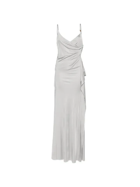 Versace sleeveless draped gown