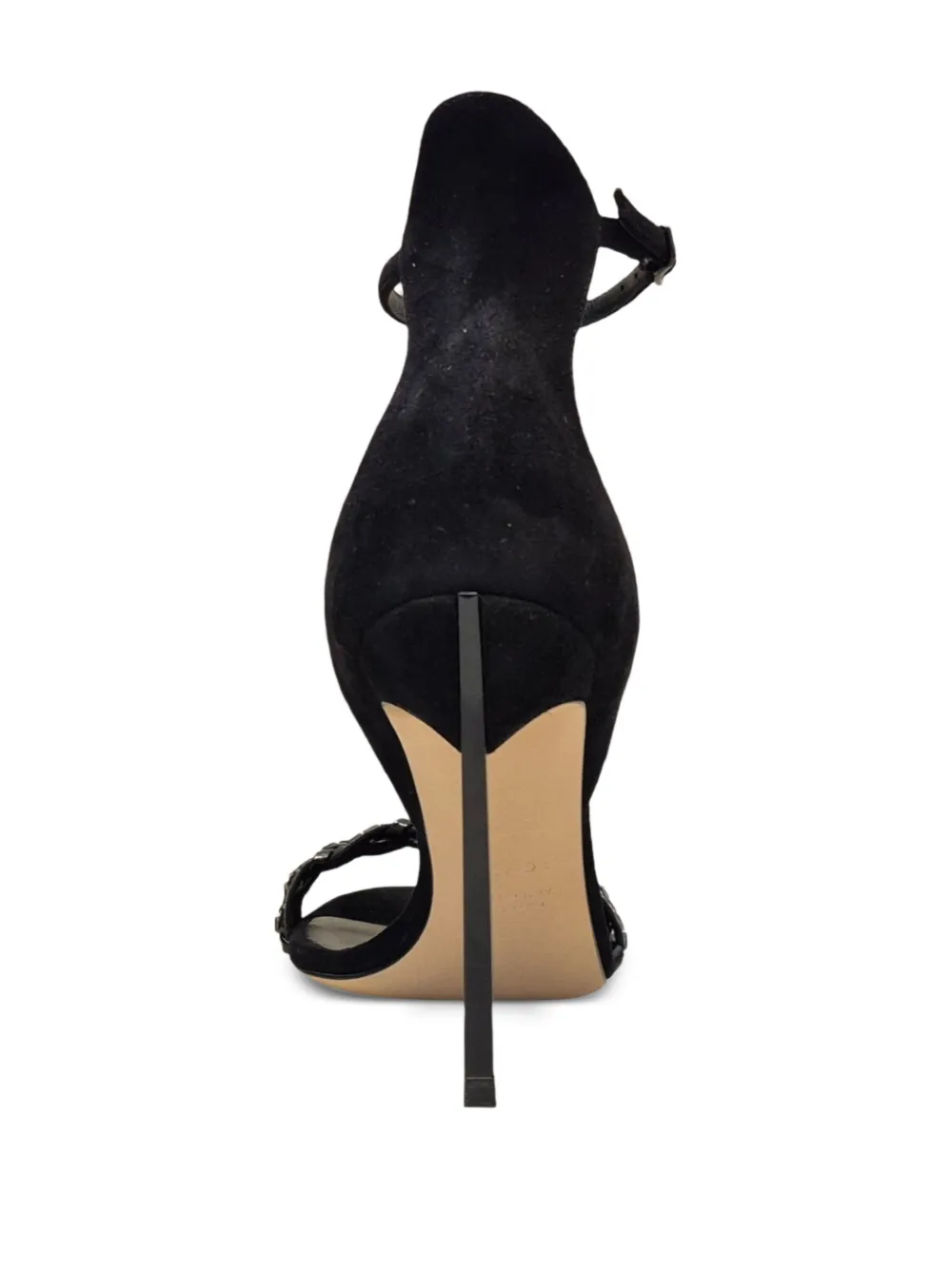 Casadei Blade braided-strap sandals Zwart