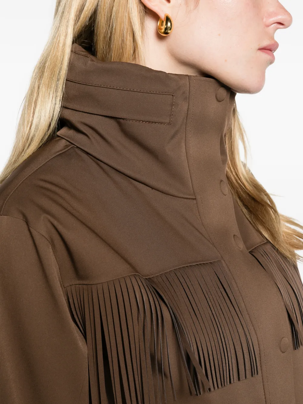 Moncler Grenoble fringed insulated ski jacket Bruin