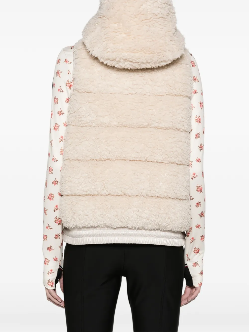 Moncler Grenoble Teddy hooded insulated vest Beige
