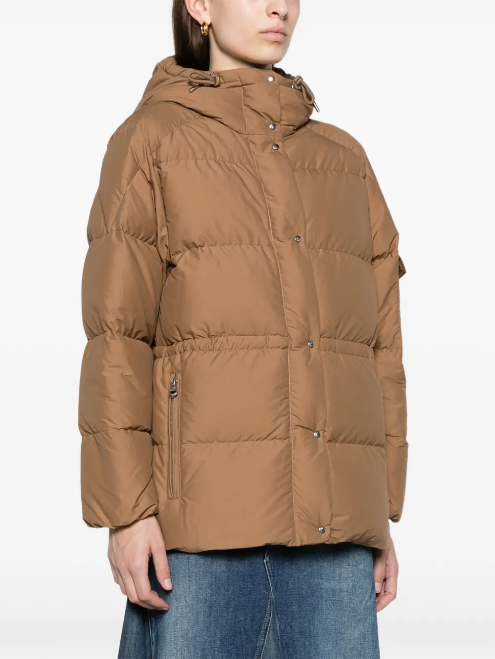 Moncler Himalaya hooded short down jacket Bruin